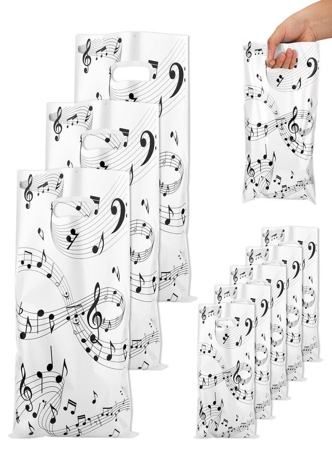 Fukaisu 50pcs Music Note Gift Bags, Music Themed Candy Treat Party Goodie Favor Plastic Bags Musical Note Party Supplies for Art Teacher Student Birthday Musical Festivals Celebrations Decorations - Image 1
